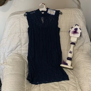 BeBop Navy Lace Mini Dress